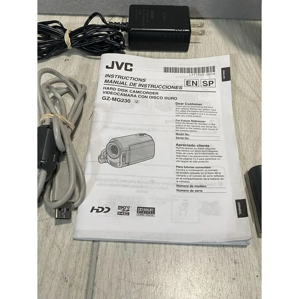 JVC Everio GZ-MG230U 30GB Hard Disk Camcorder W/ AC Adapter